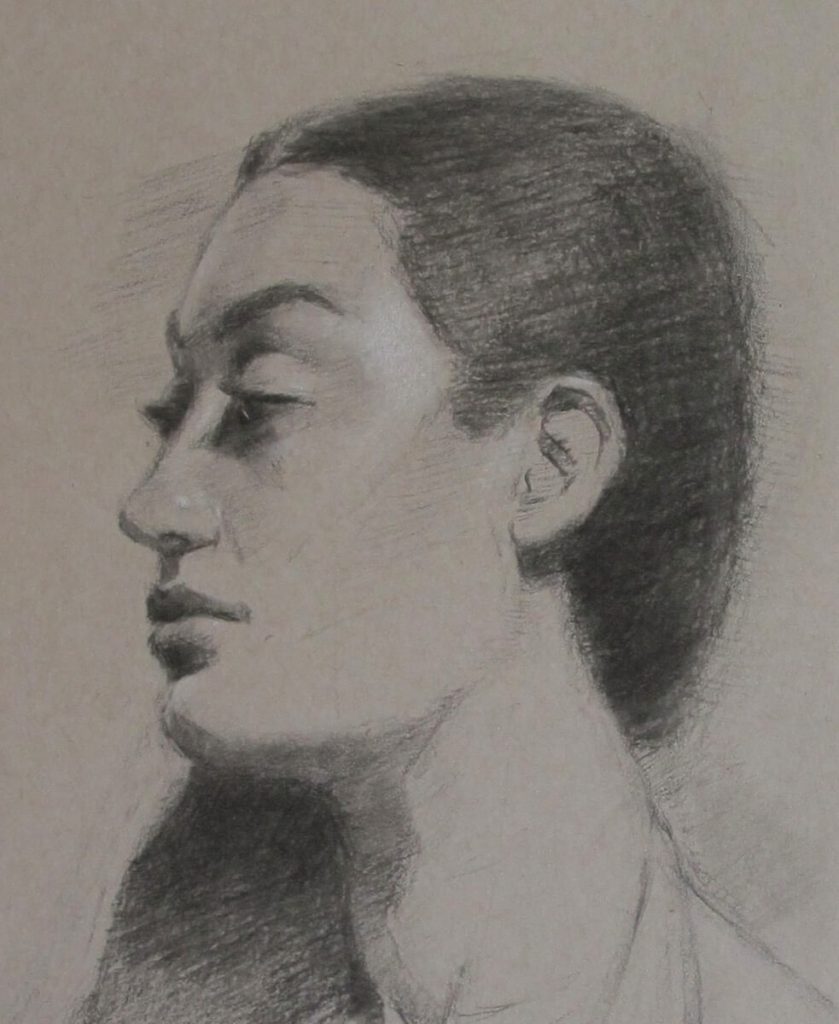 Introspection Portrait of young woman in thought