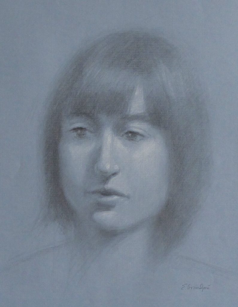 Reflection Portrait of young woman in thought
