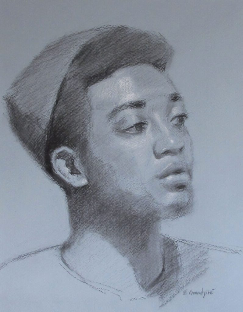 Rondo Charcoal study of young man with cap